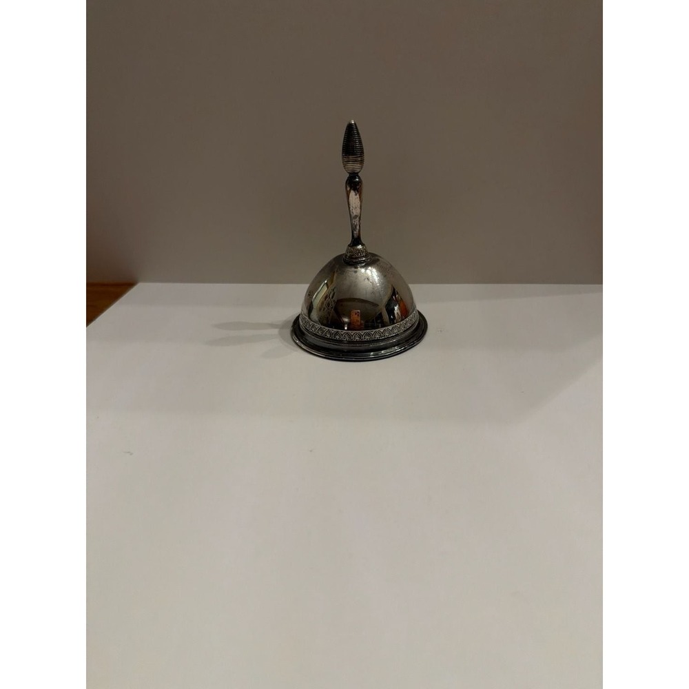 Antique Gorham MFG Co. Silverplate Table Bell with Ornate Frieze Pattern